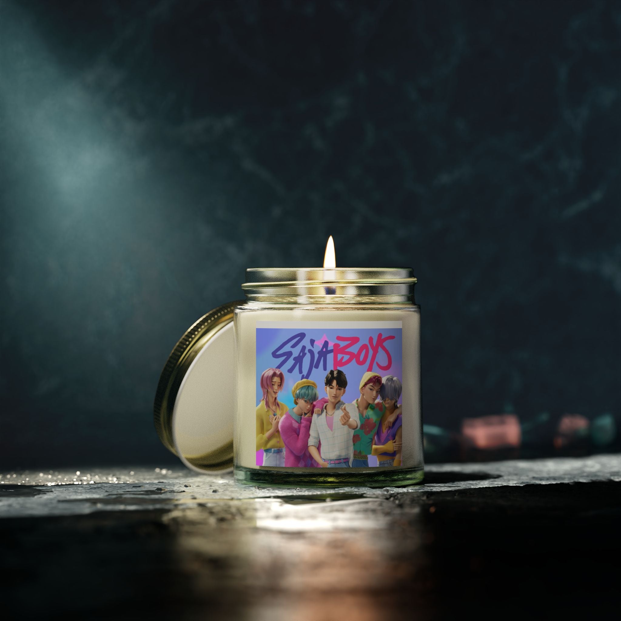 Saja boys Colorful Scented Candles - Coconut Apricot Wax with Retro Vibes