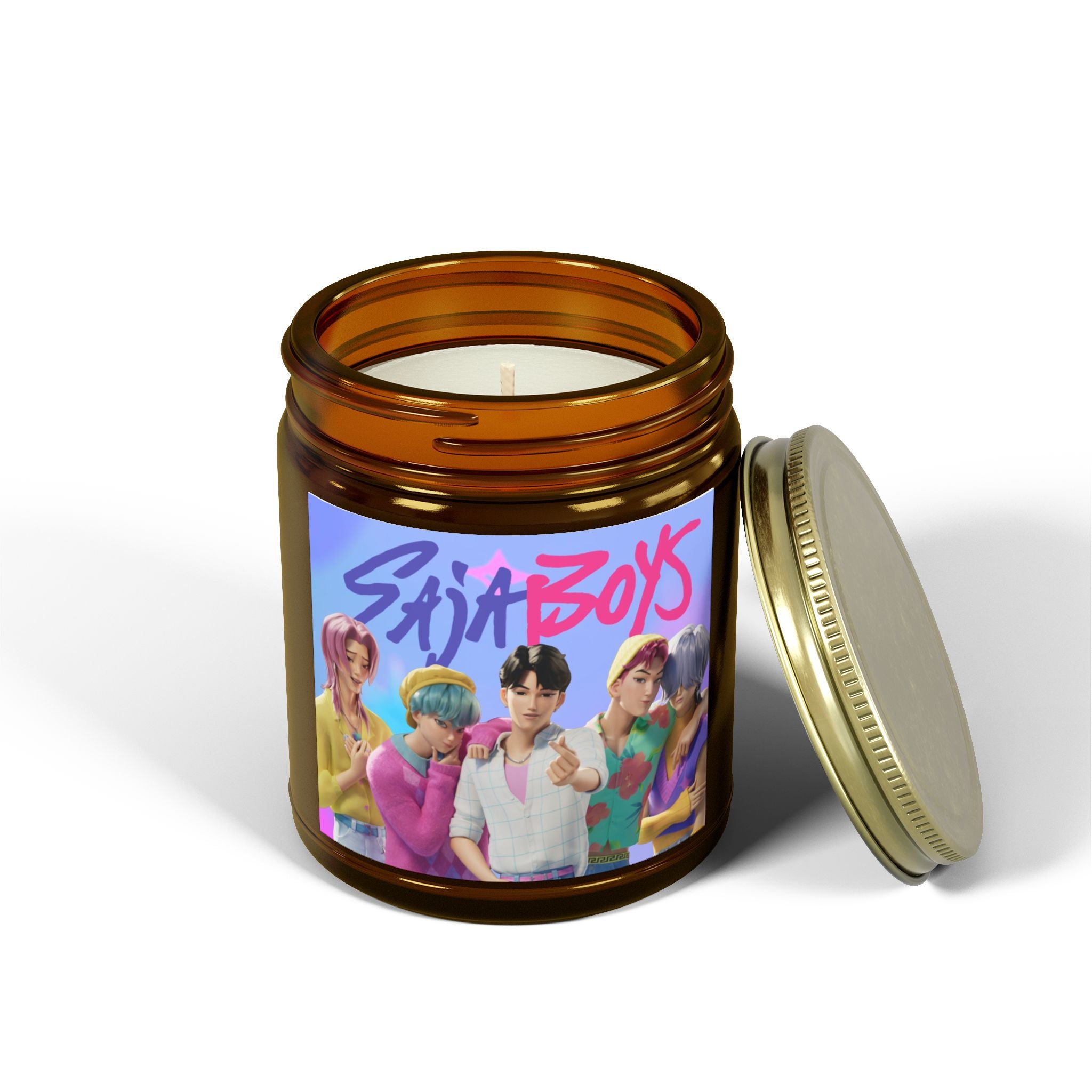 Saja boys Colorful Scented Candles - Coconut Apricot Wax with Retro Vibes