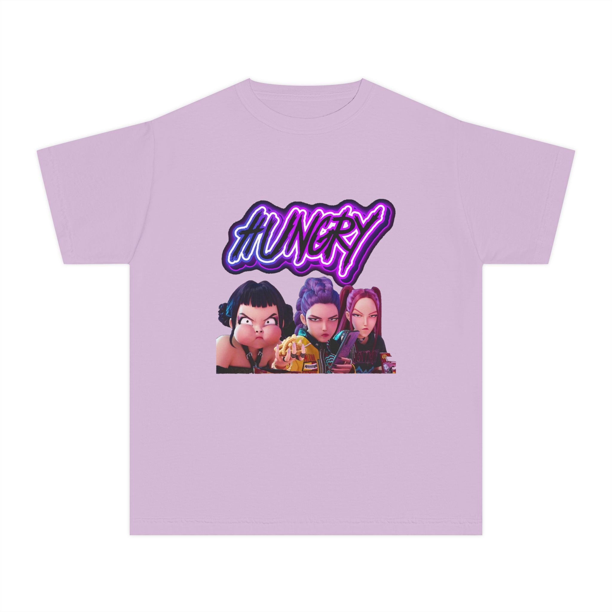 Hungry huntrix Youth Midweight Tee - Fun Graphic T-Shirt for Kids