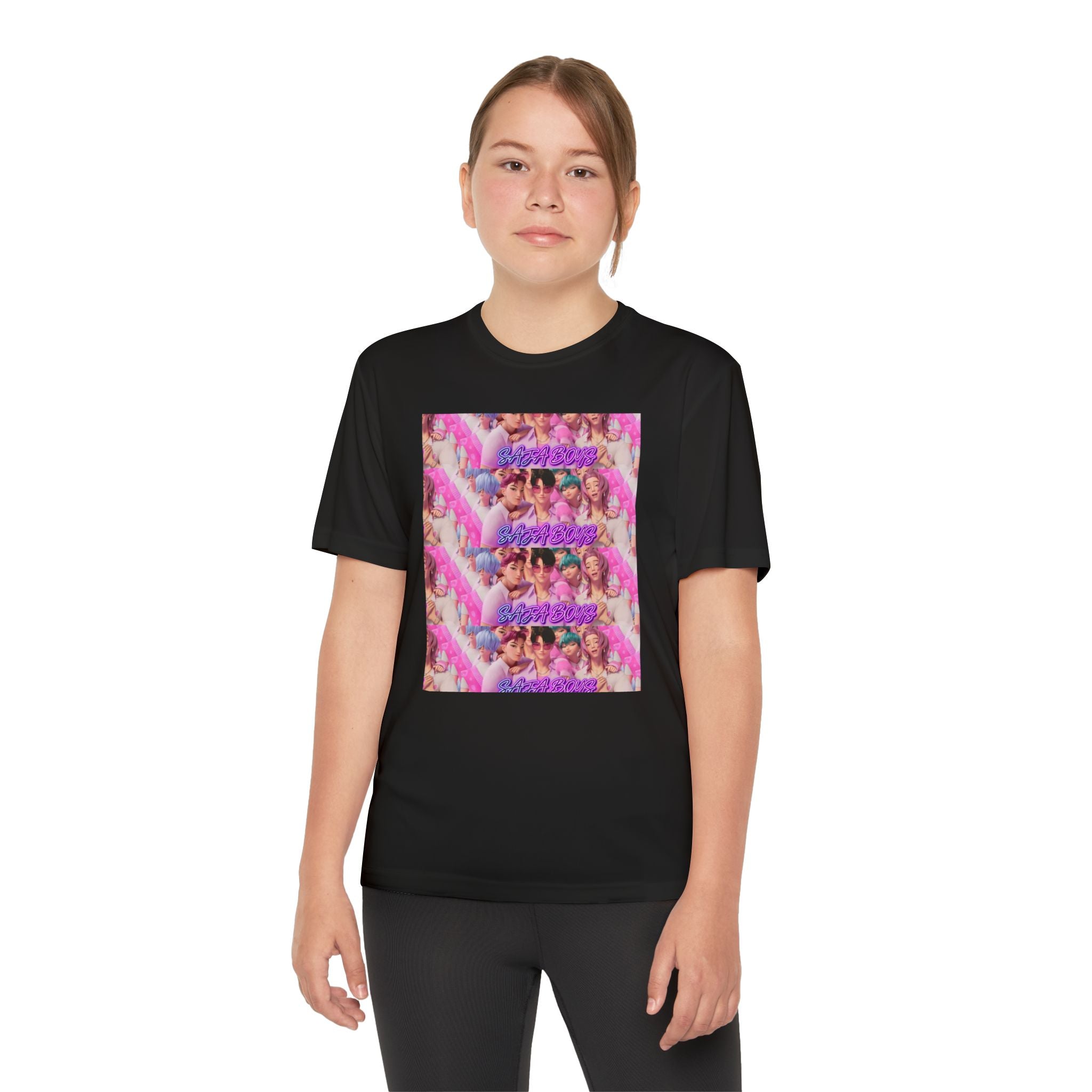 Saja boys Youth Competitor T-Shirt - Fun Retro Vibe with Colorful Design