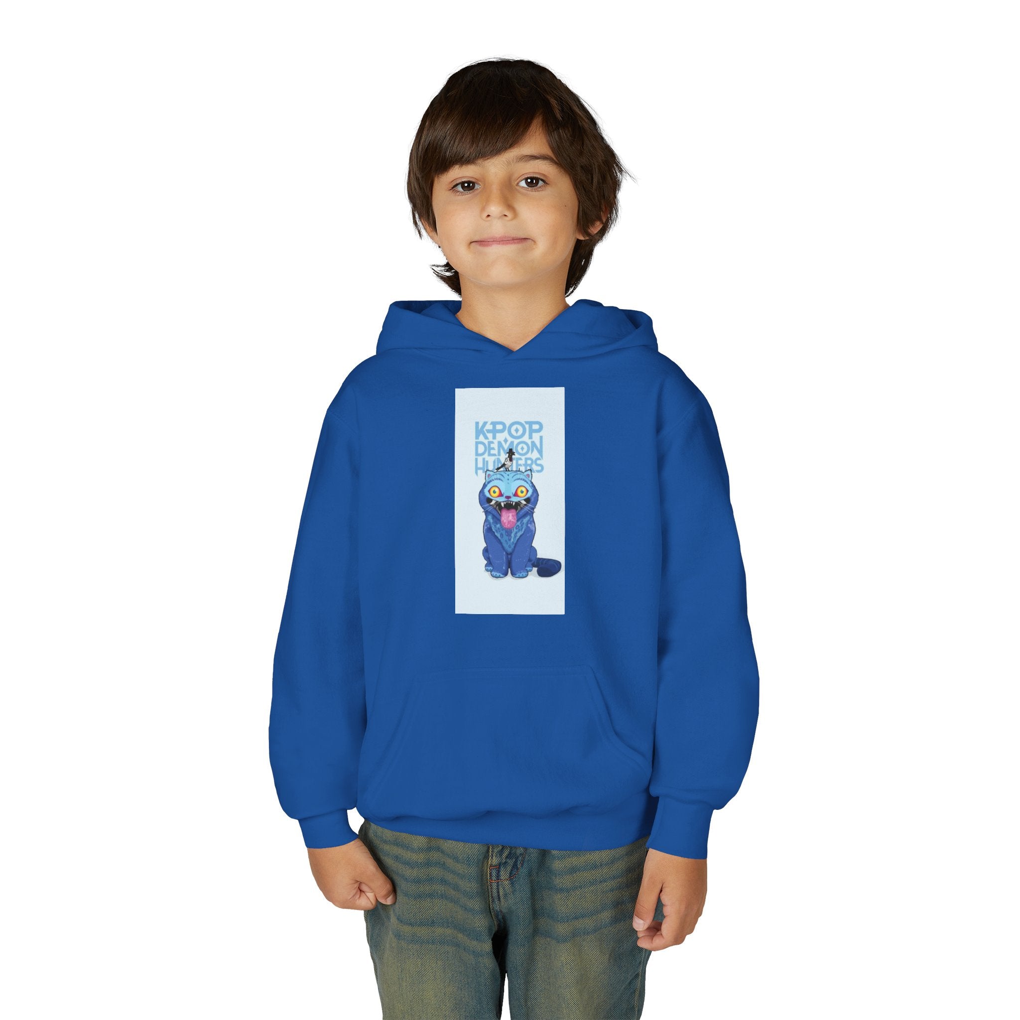 K-Pop Inspired Youth Hoodie with Playful Cat Design