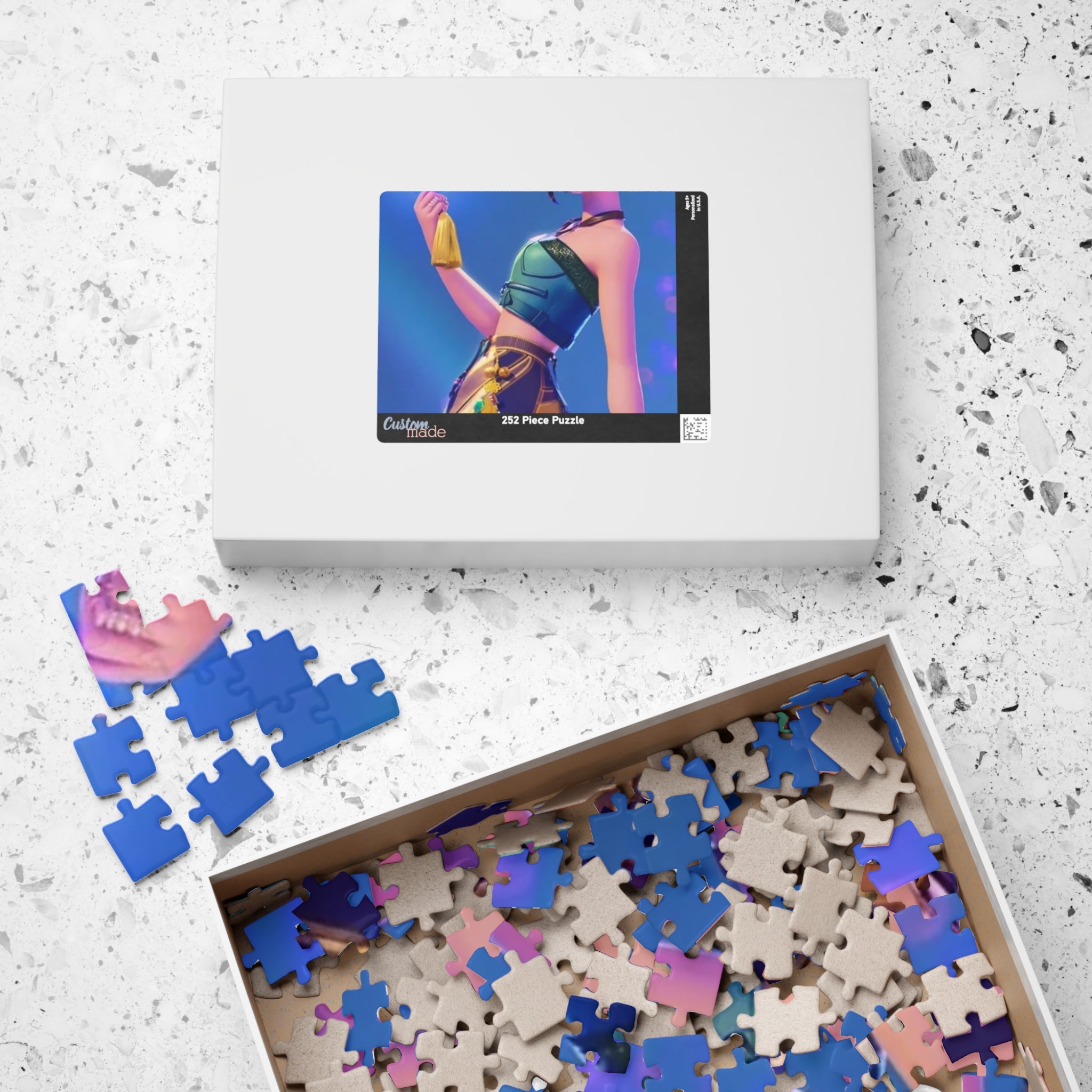 Colorful Cat Puzzle - Vibrant Art Puzzle for Family Fun (110, 252, 520, 1014-piece)