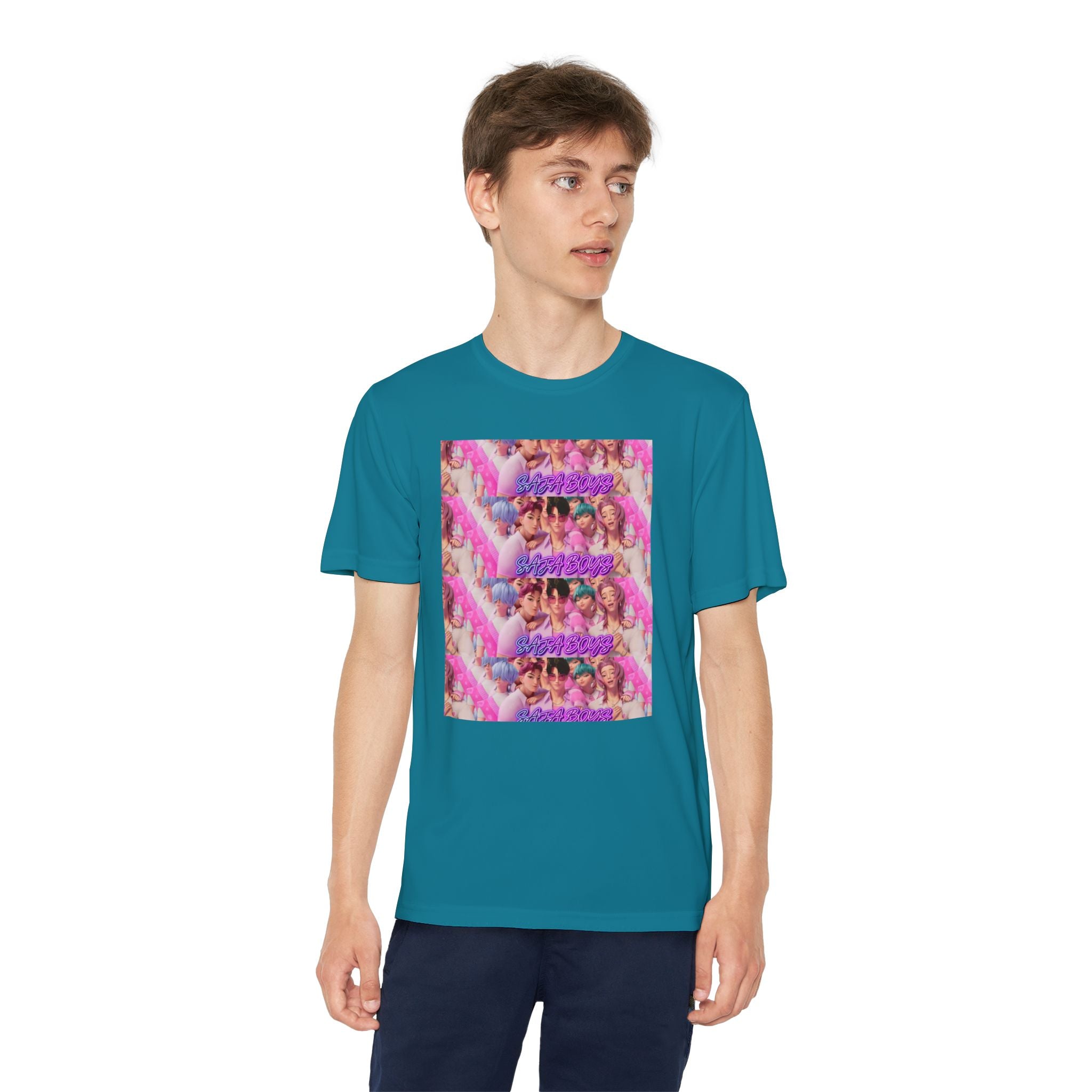 Saja boys Youth Competitor T-Shirt - Fun Retro Vibe with Colorful Design