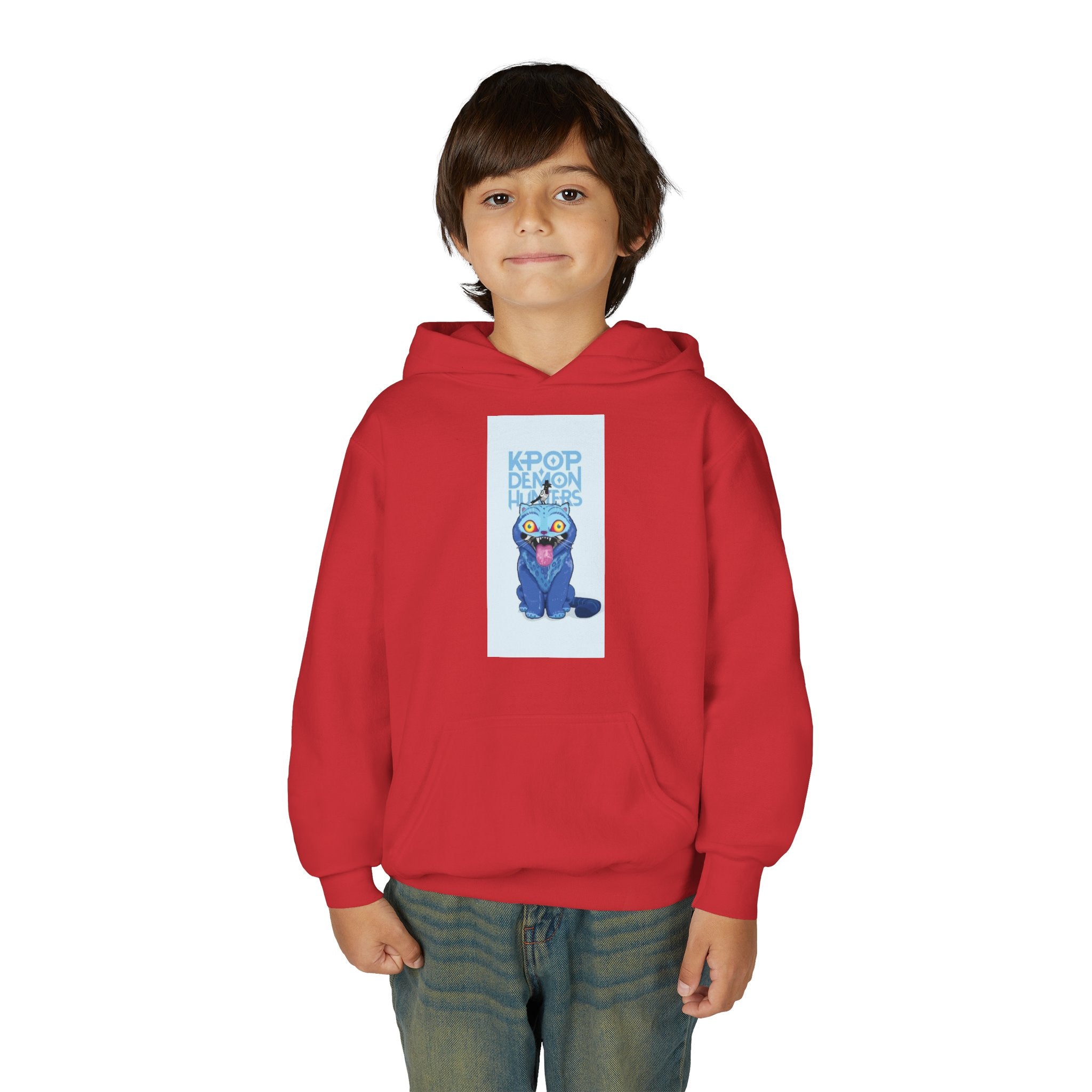 K-Pop Inspired Youth Hoodie with Playful Cat Design