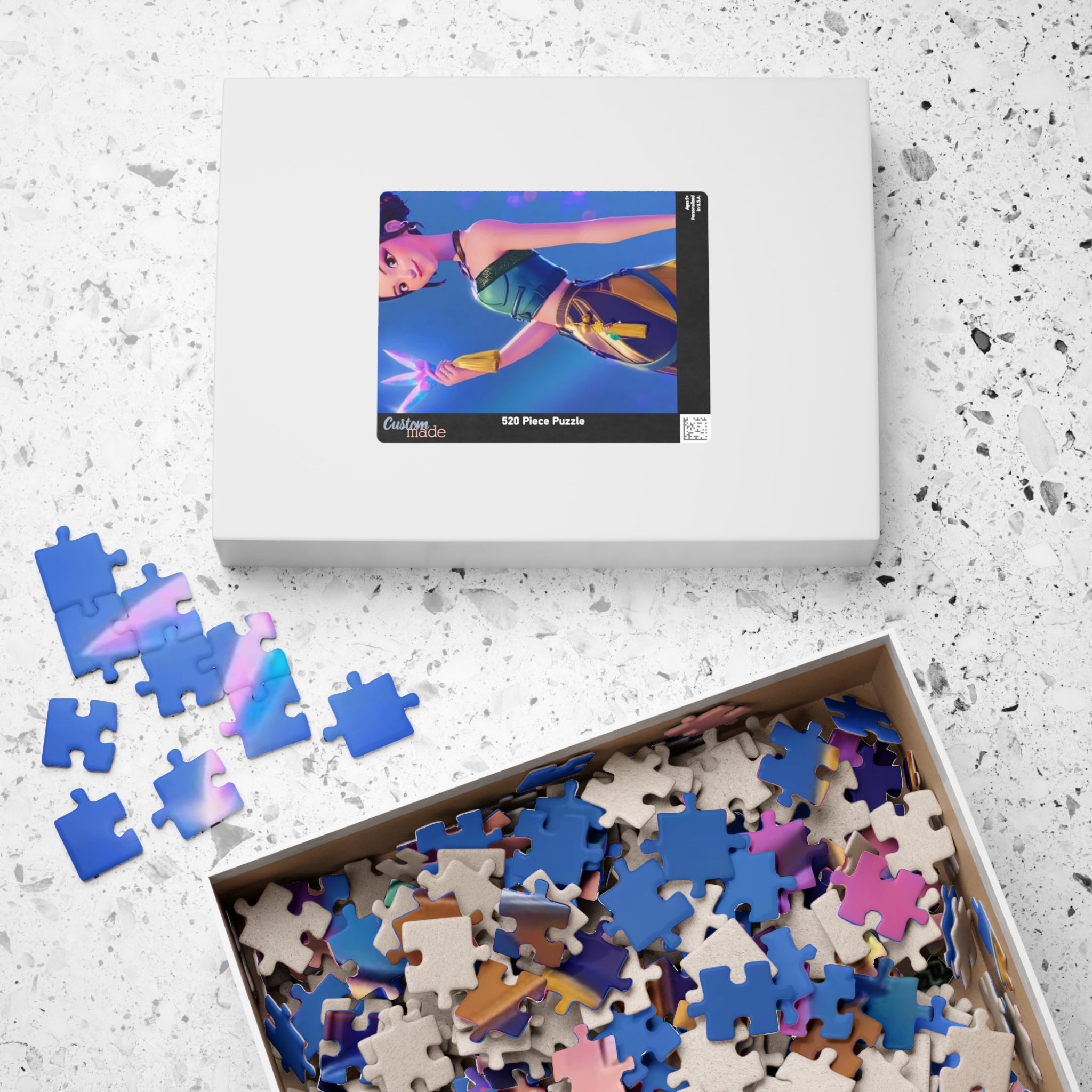 Colorful Cat Puzzle - Vibrant Art Puzzle for Family Fun (110, 252, 520, 1014-piece)
