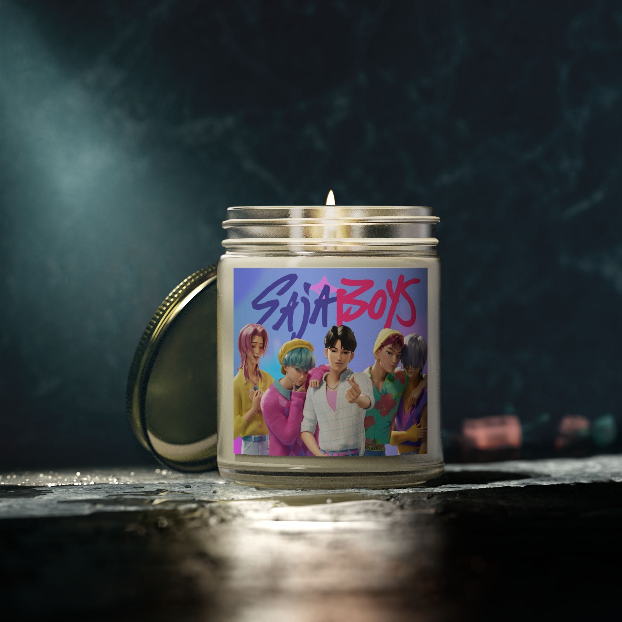 Saja boys Colorful Scented Candles - Coconut Apricot Wax with Retro Vibes