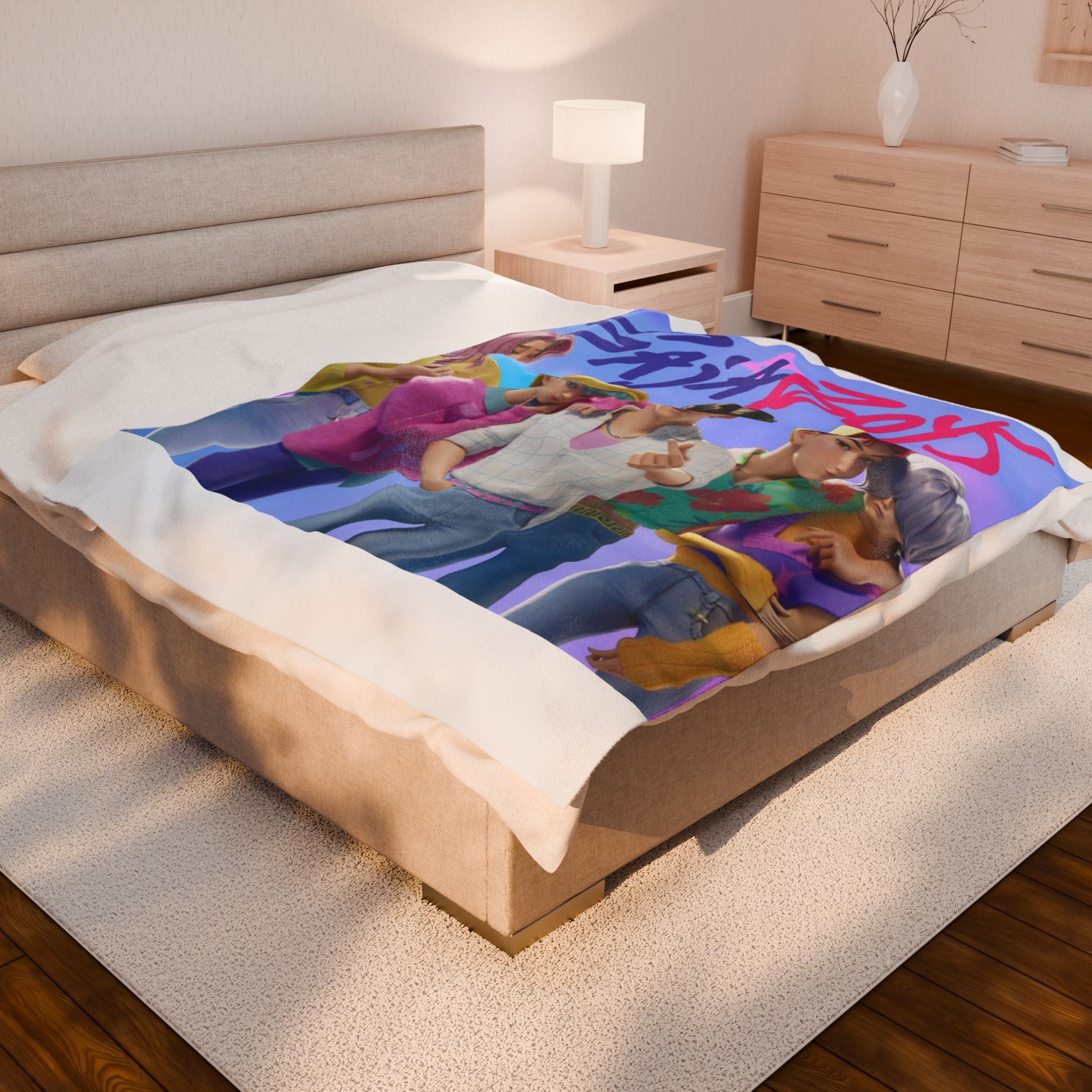 Saja Boys Velveteen Plush Blanket - Cozy Throw for Fans