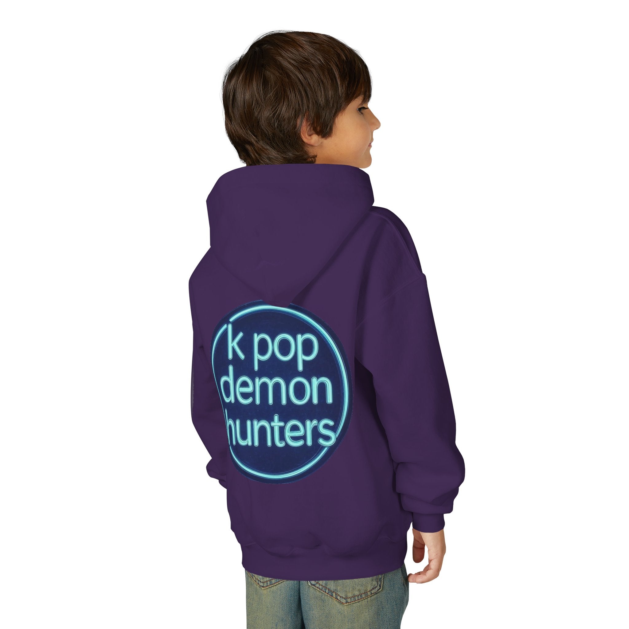 K-Pop Demon Hunters Youth Hoodie - Stylish Heavy Blend Sweatshirt for Fans