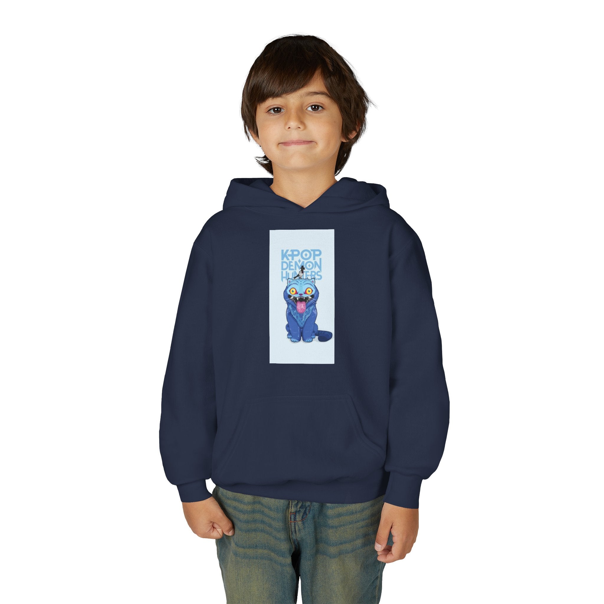 K-Pop Inspired Youth Hoodie with Playful Cat Design