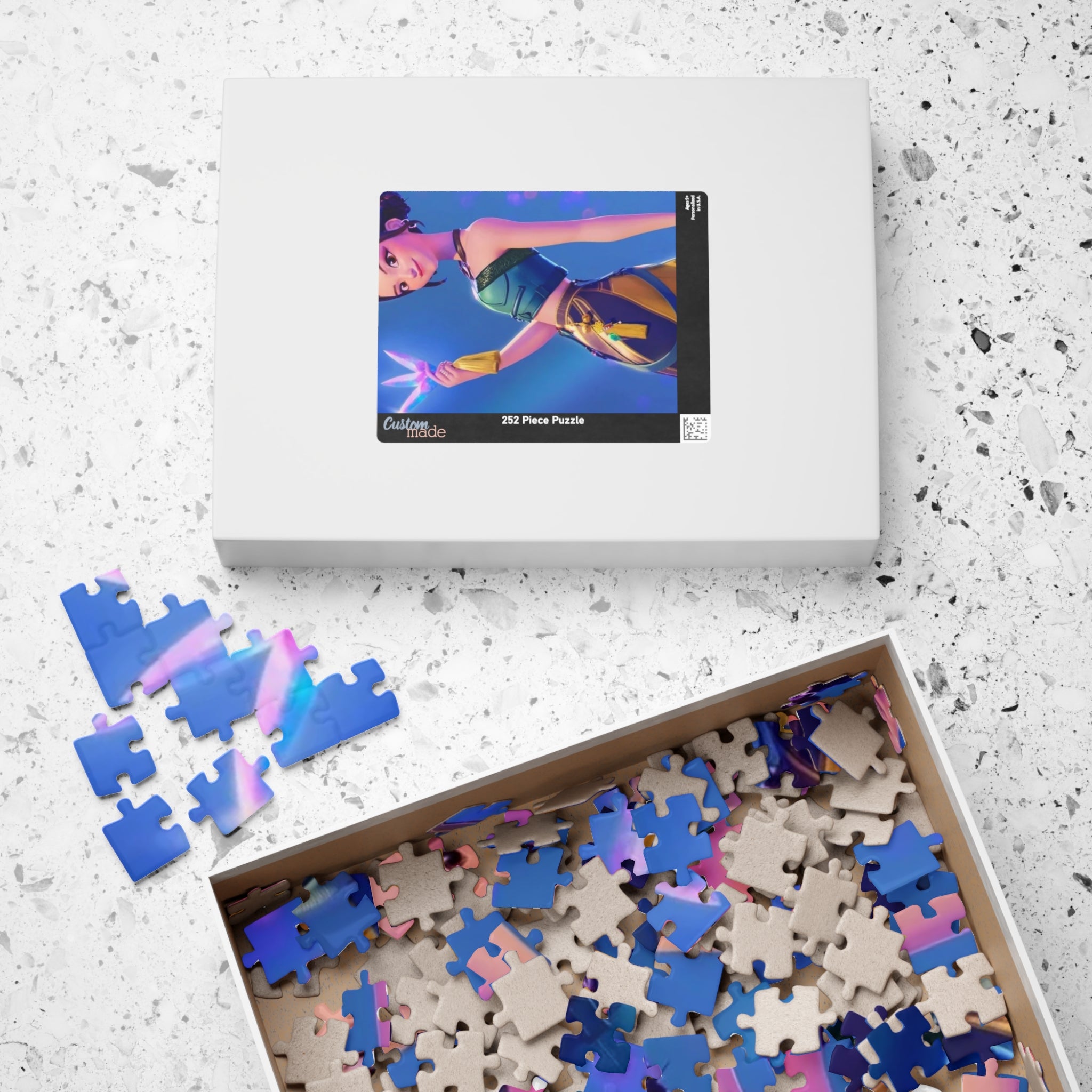 Colorful Cat Puzzle - Vibrant Art Puzzle for Family Fun (110, 252, 520, 1014-piece)