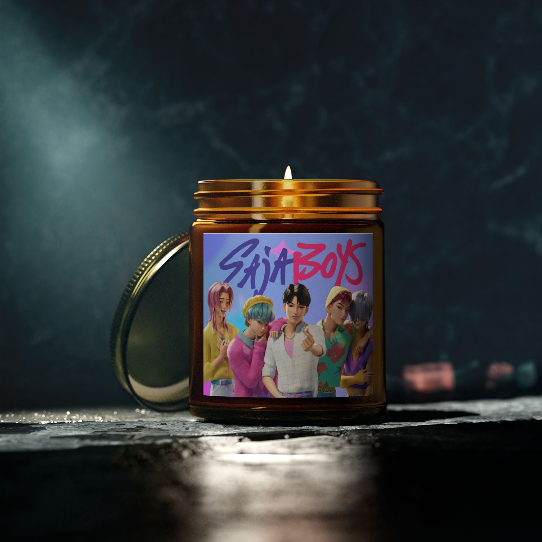 Saja boys Colorful Scented Candles - Coconut Apricot Wax with Retro Vibes