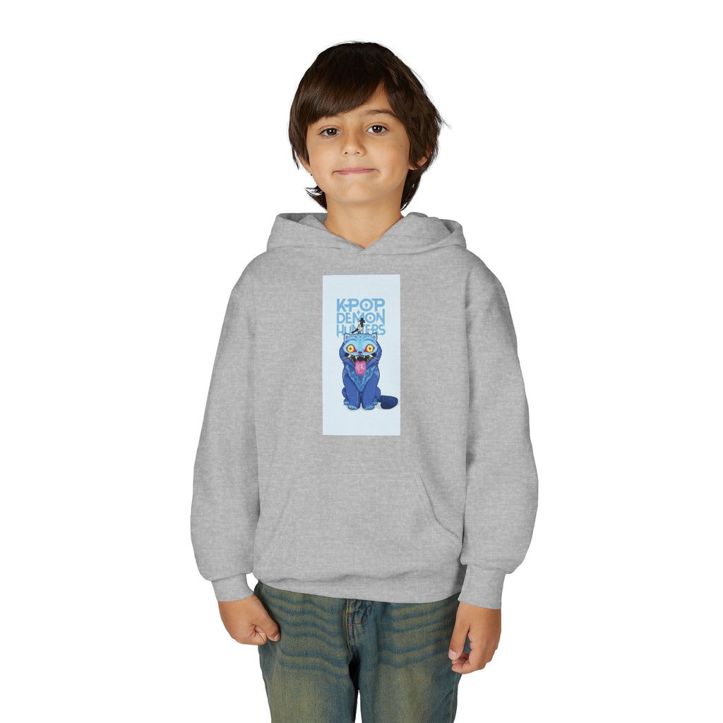 K-Pop Inspired Youth Hoodie with Playful Cat Design