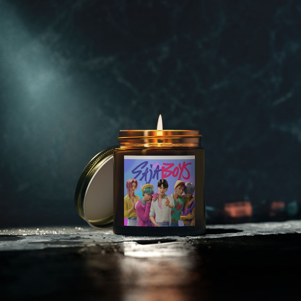 Saja boys Colorful Scented Candles - Coconut Apricot Wax with Retro Vibes