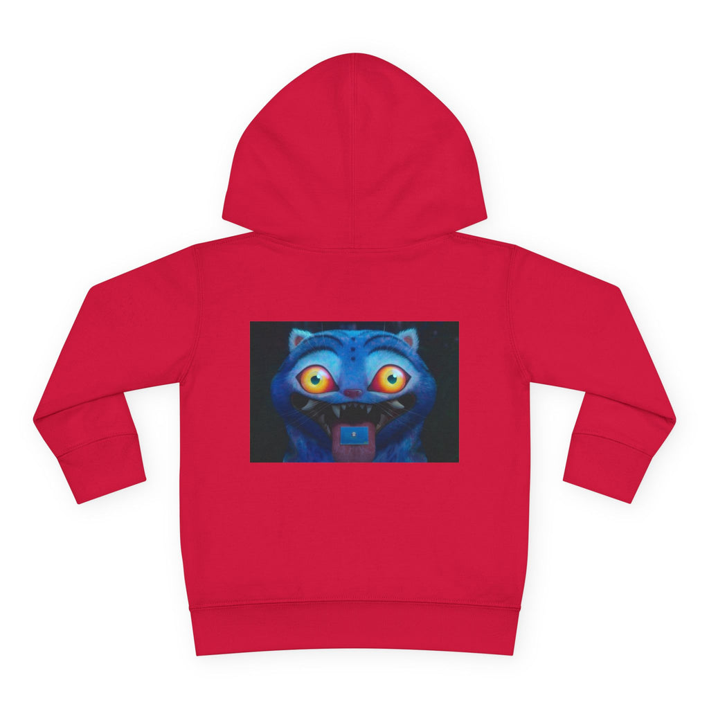 Toddler Fleece Hoodie with Colorful Character Art