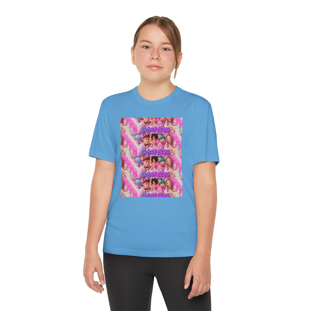 Saja boys Youth Competitor T-Shirt - Fun Retro Vibe with Colorful Design
