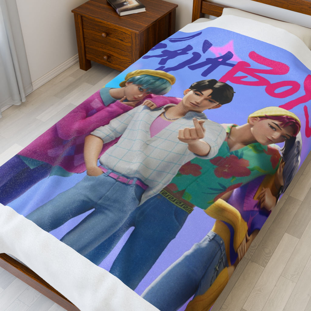 Saja Boys Velveteen Plush Blanket - Cozy Throw for Fans
