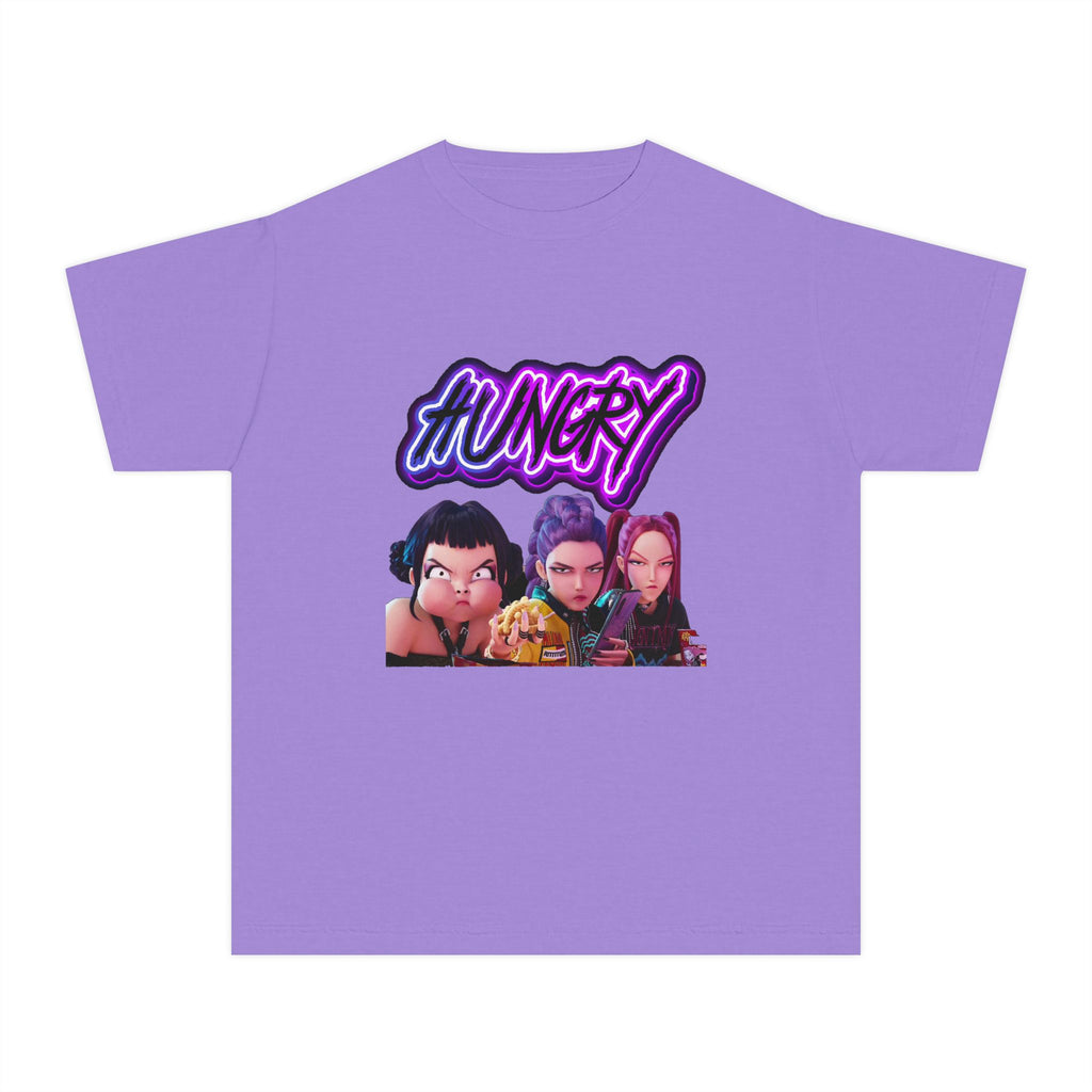 Hungry huntrix Youth Midweight Tee - Fun Graphic T-Shirt for Kids