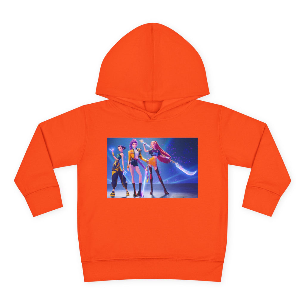 Toddler Fleece Hoodie with Colorful Character Art