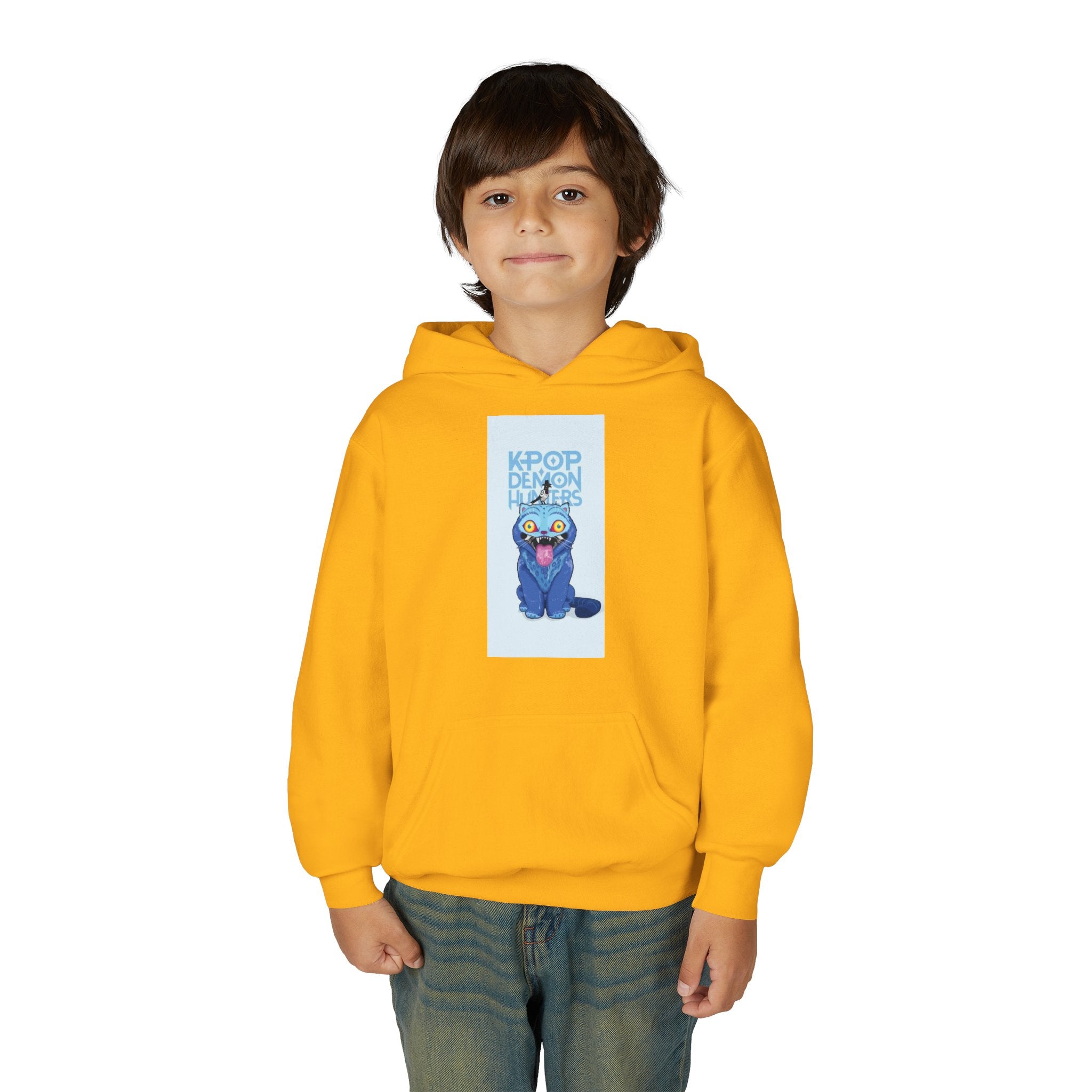 K-Pop Inspired Youth Hoodie with Playful Cat Design