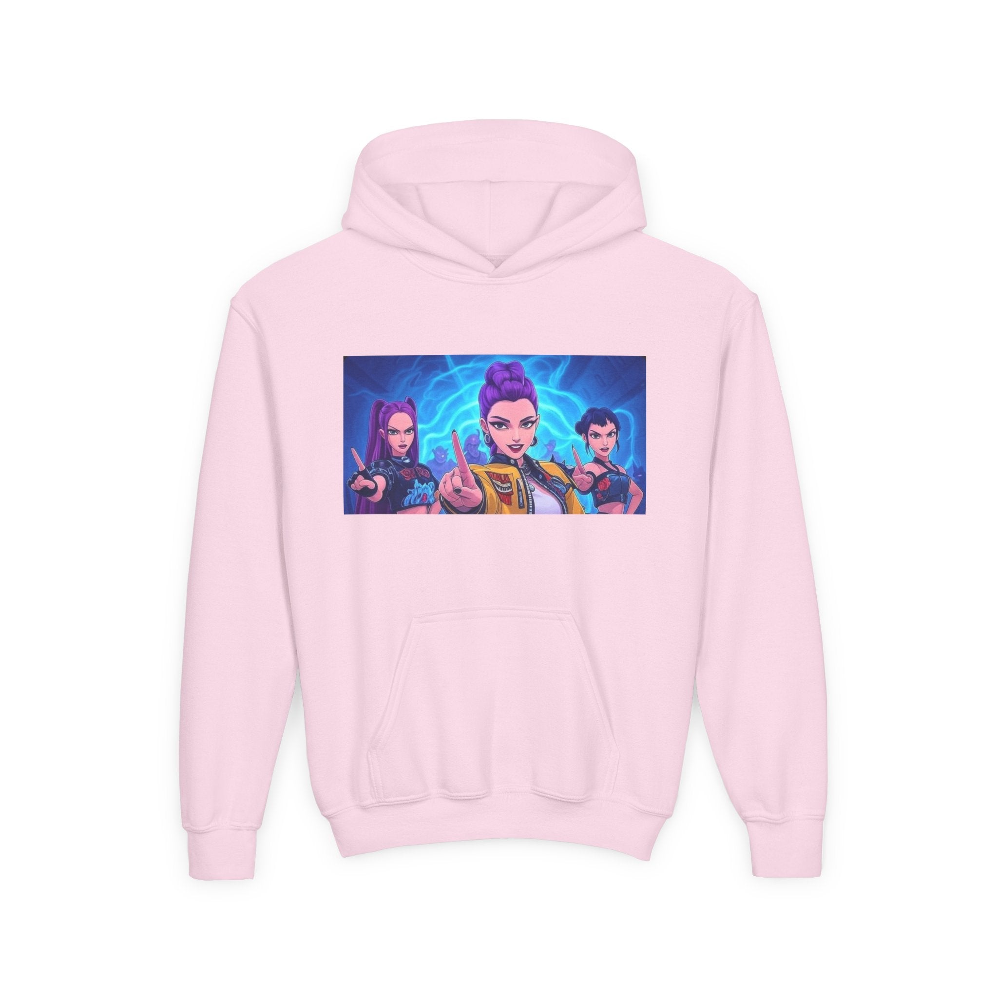 K-Pop Demon Hunters Youth Hoodie - Stylish Heavy Blend Sweatshirt for Fans