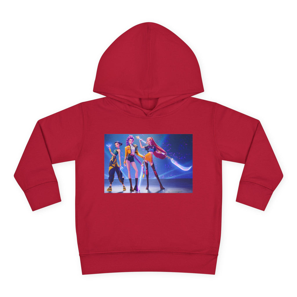 Toddler Fleece Hoodie with Colorful Character Art