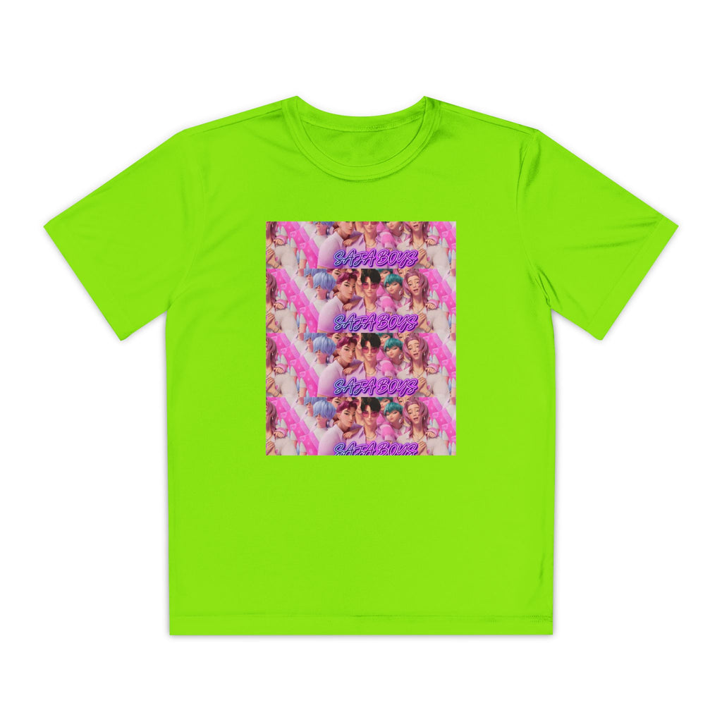 Saja boys Youth Competitor T-Shirt - Fun Retro Vibe with Colorful Design