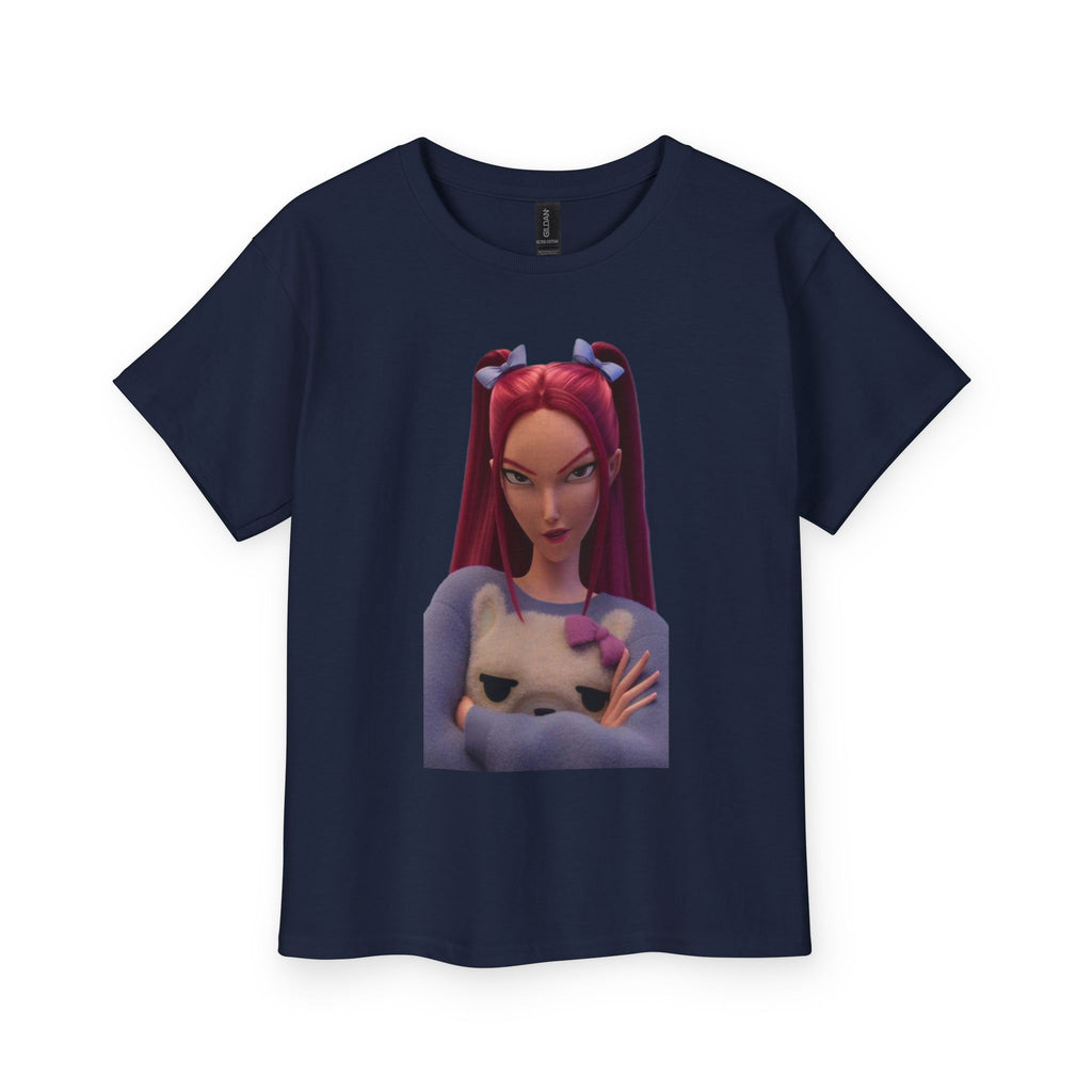 Youth Graphic Tee with Cool Cat Design