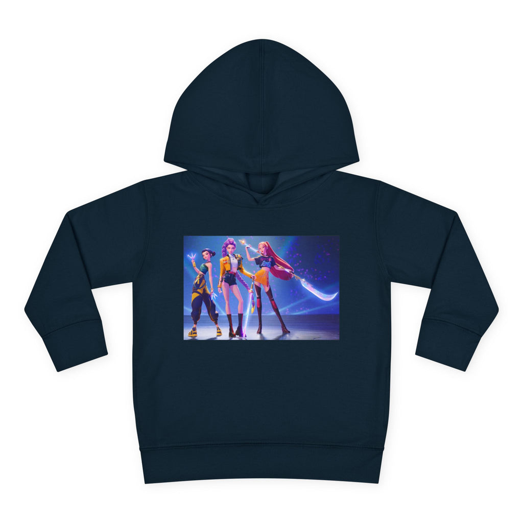 Toddler Fleece Hoodie with Colorful Character Art