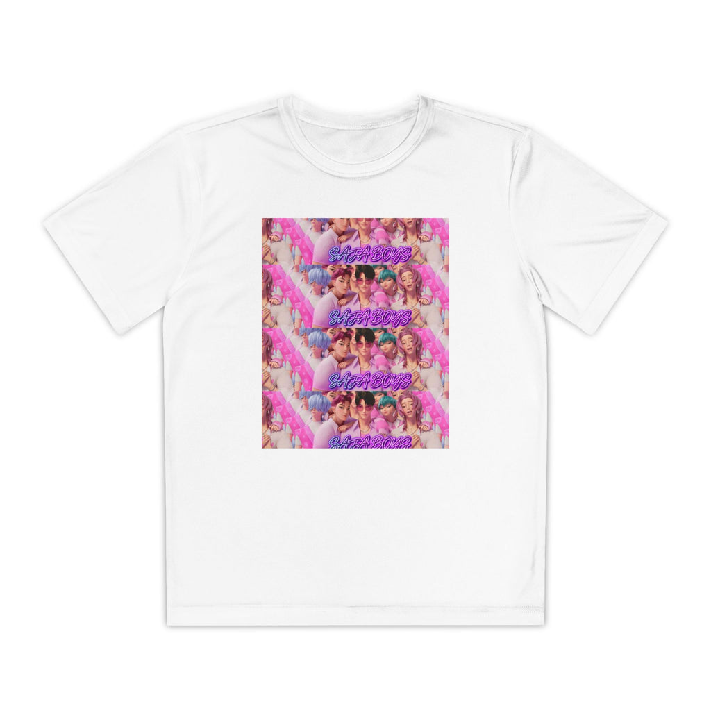 Saja boys Youth Competitor T-Shirt - Fun Retro Vibe with Colorful Design