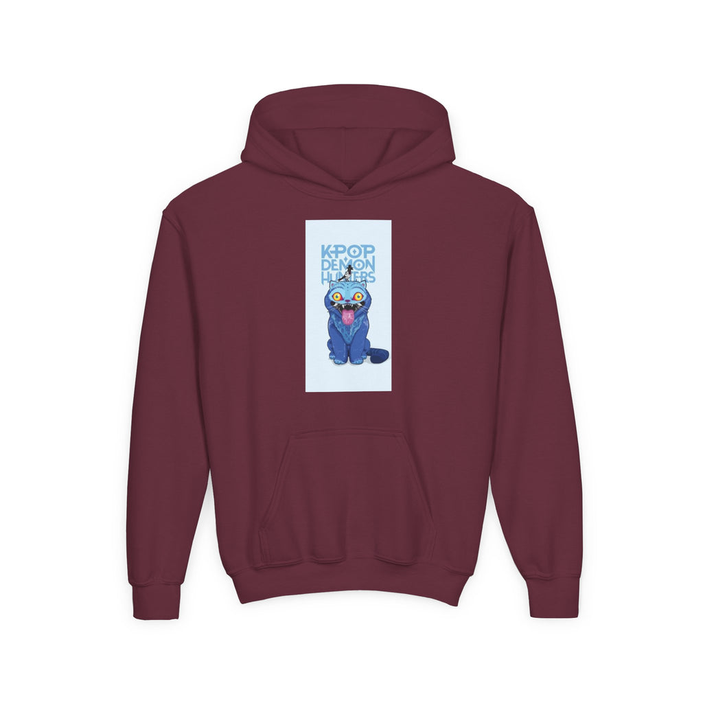 K-Pop Inspired Youth Hoodie with Playful Cat Design