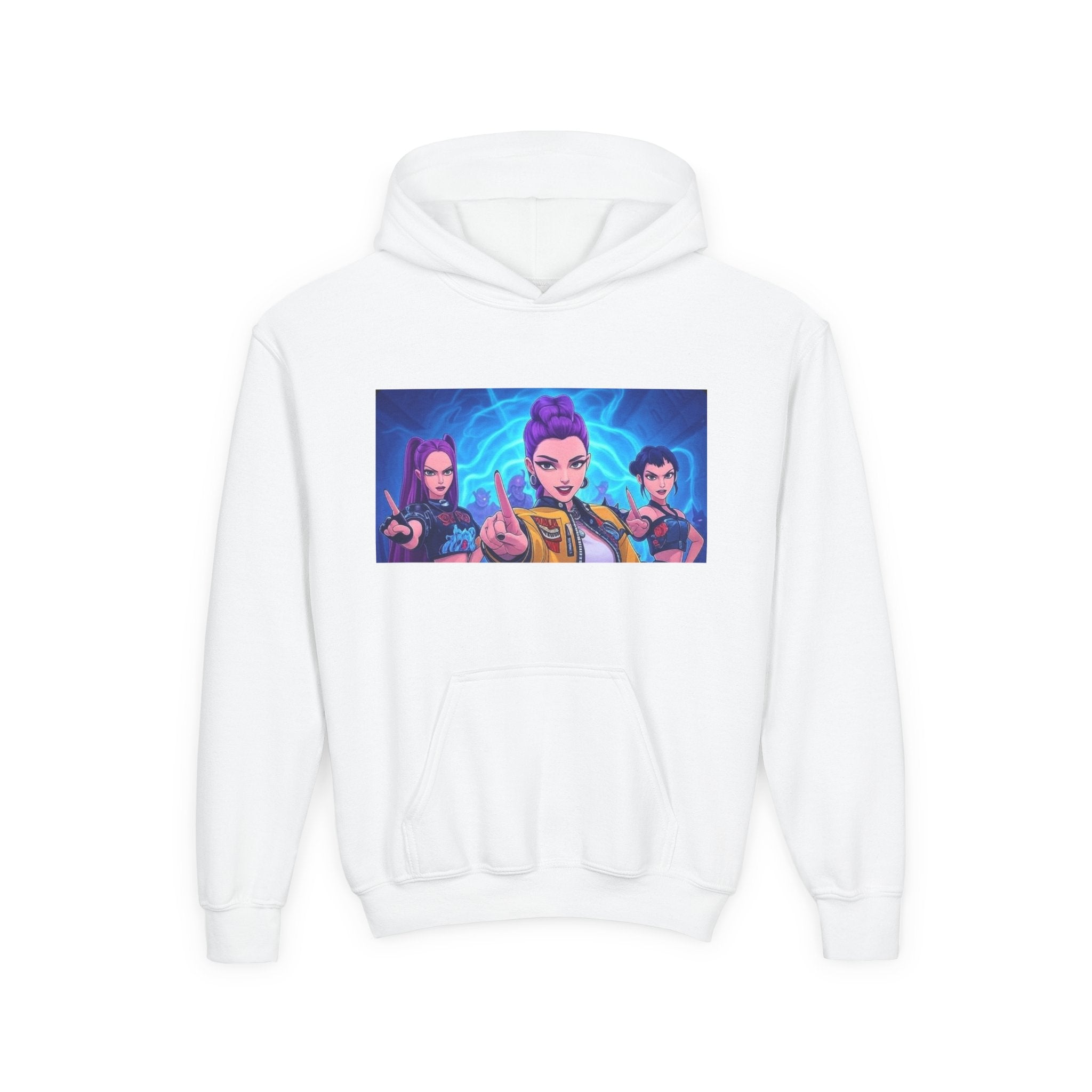 K-Pop Demon Hunters Youth Hoodie - Stylish Heavy Blend Sweatshirt for Fans