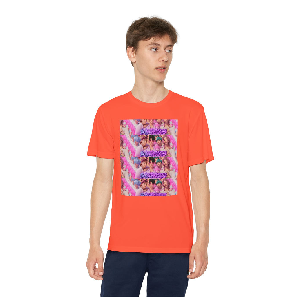 Saja boys Youth Competitor T-Shirt - Fun Retro Vibe with Colorful Design
