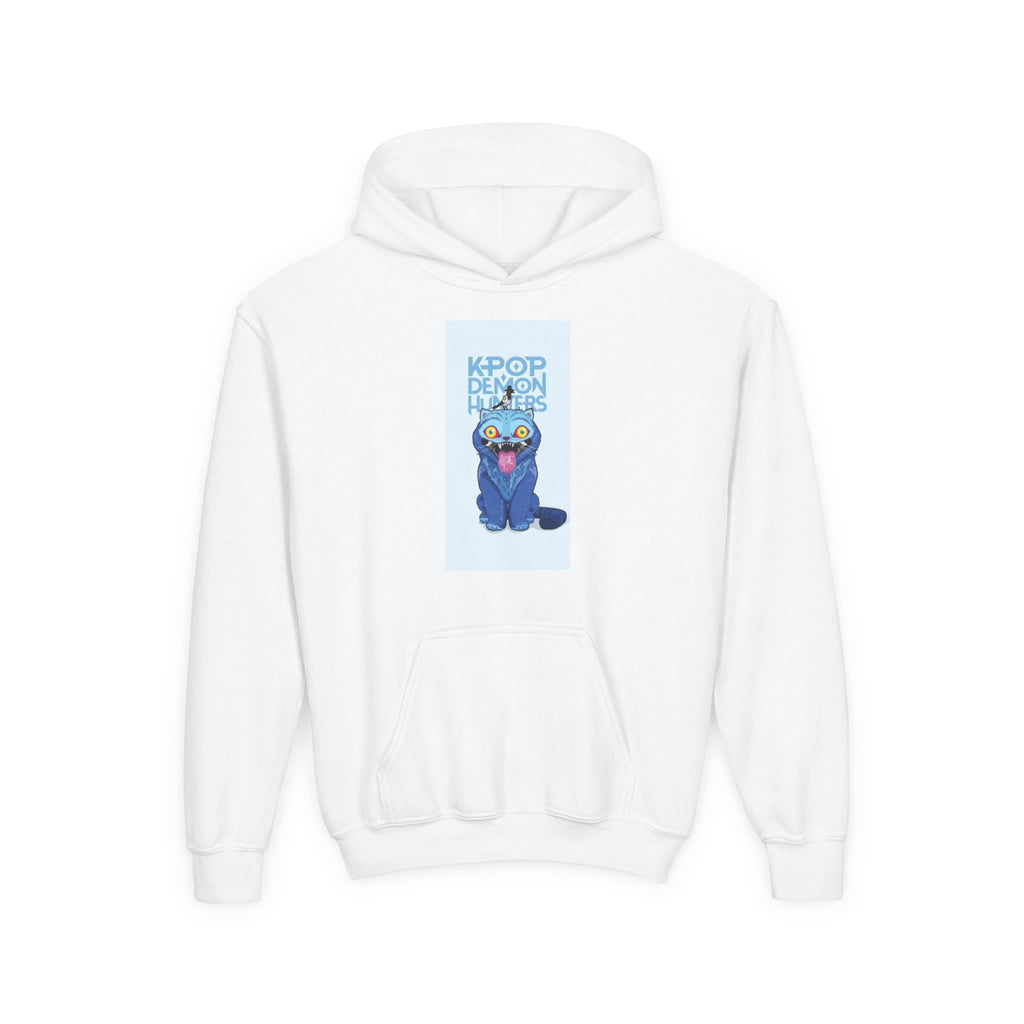 K-Pop Inspired Youth Hoodie with Playful Cat Design