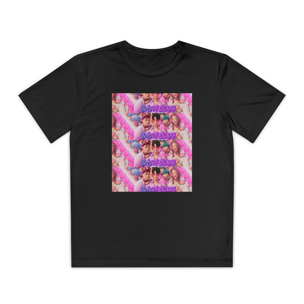 Saja boys Youth Competitor T-Shirt - Fun Retro Vibe with Colorful Design