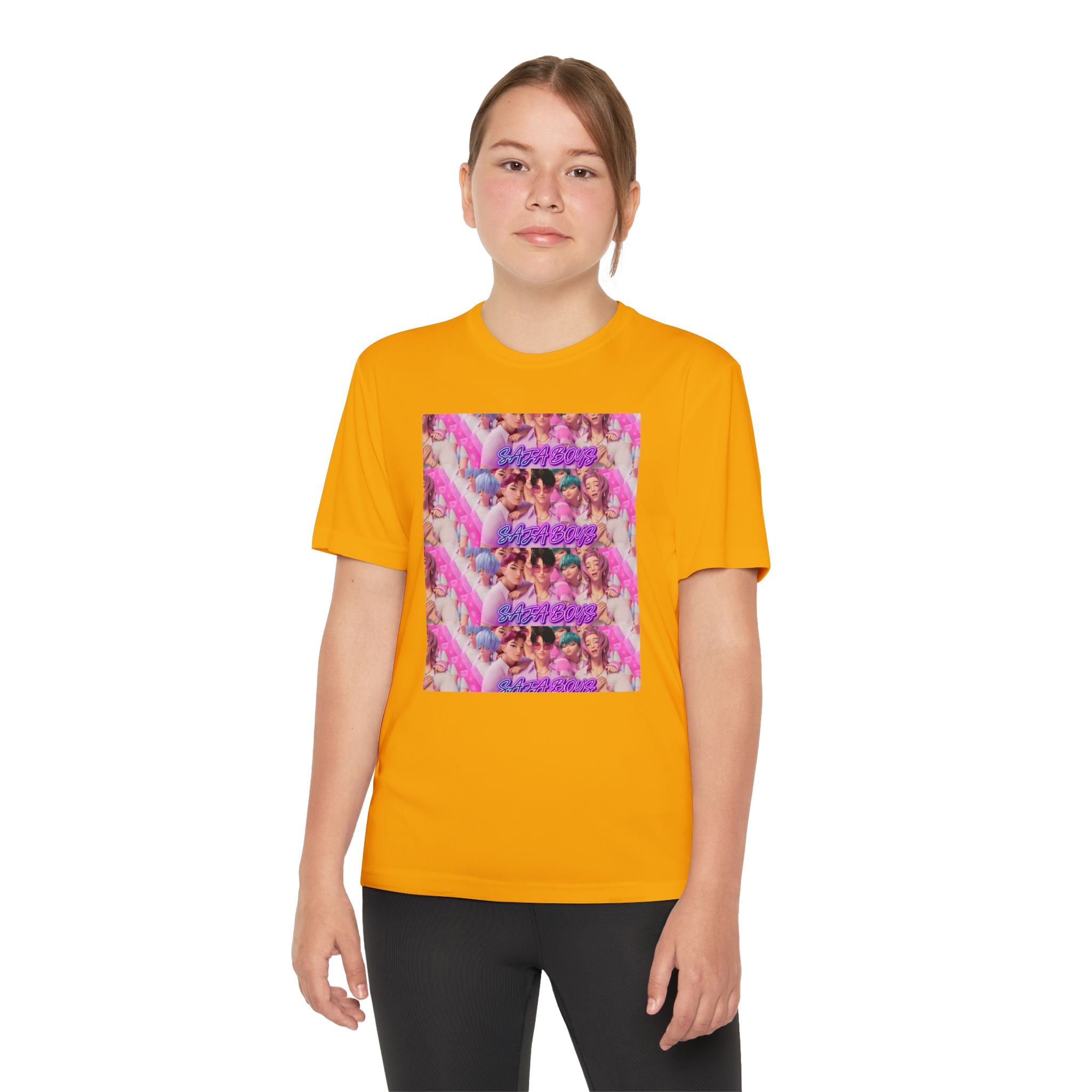 Saja boys Youth Competitor T-Shirt - Fun Retro Vibe with Colorful Design