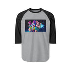 K pop demon hunters huntrix merch Unisex Three-Quarter Sleeve Raglan Shirt