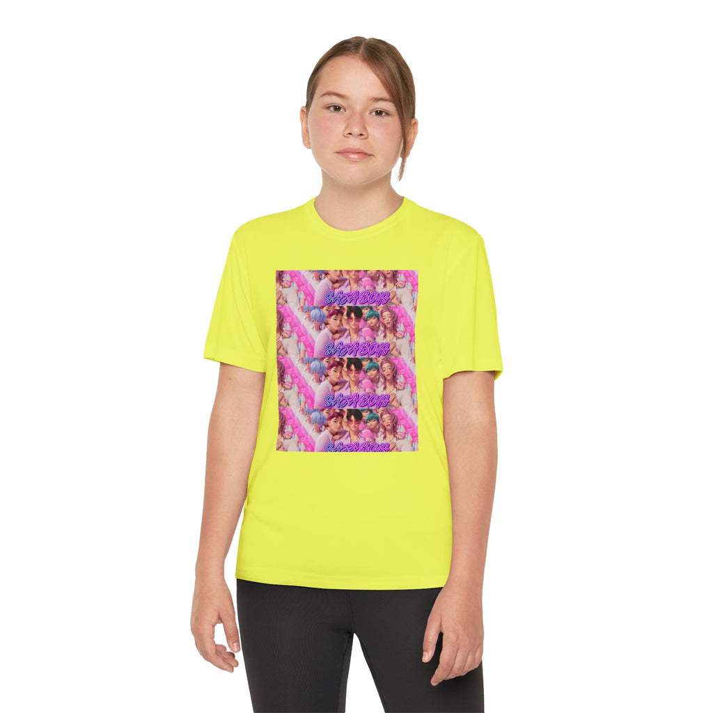 Saja boys Youth Competitor T-Shirt - Fun Retro Vibe with Colorful Design