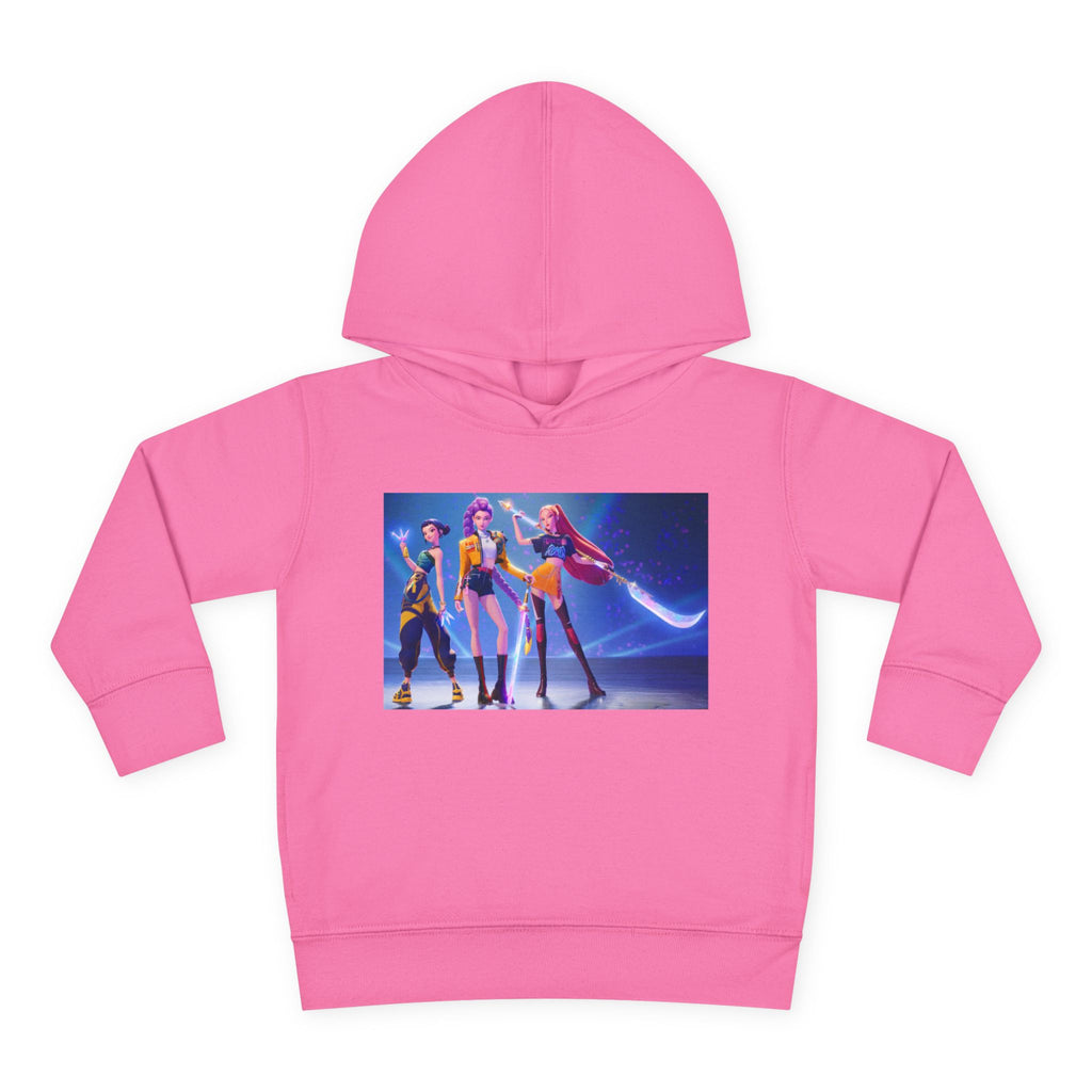 Toddler Fleece Hoodie with Colorful Character Art
