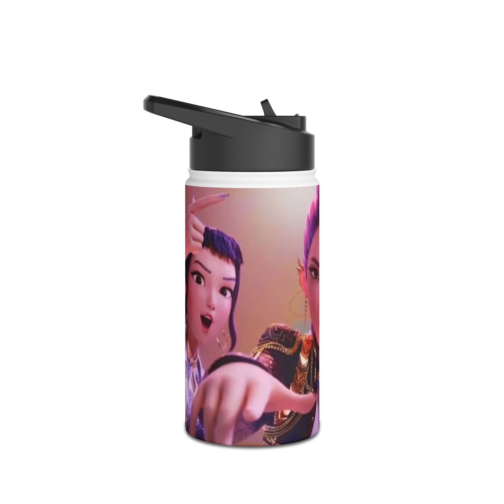 Vibrant Stainless Steel Water Bottle with Animated Character Design
