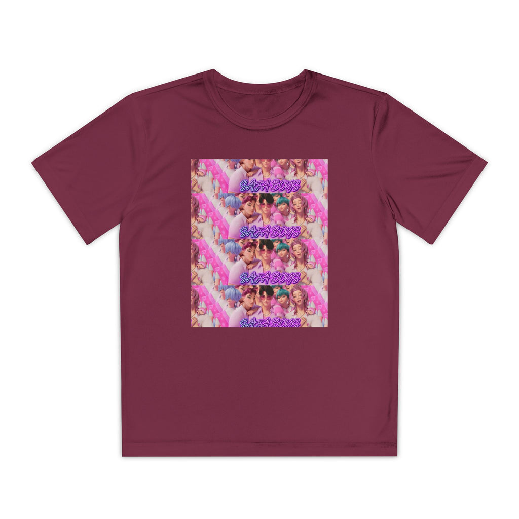Saja boys Youth Competitor T-Shirt - Fun Retro Vibe with Colorful Design