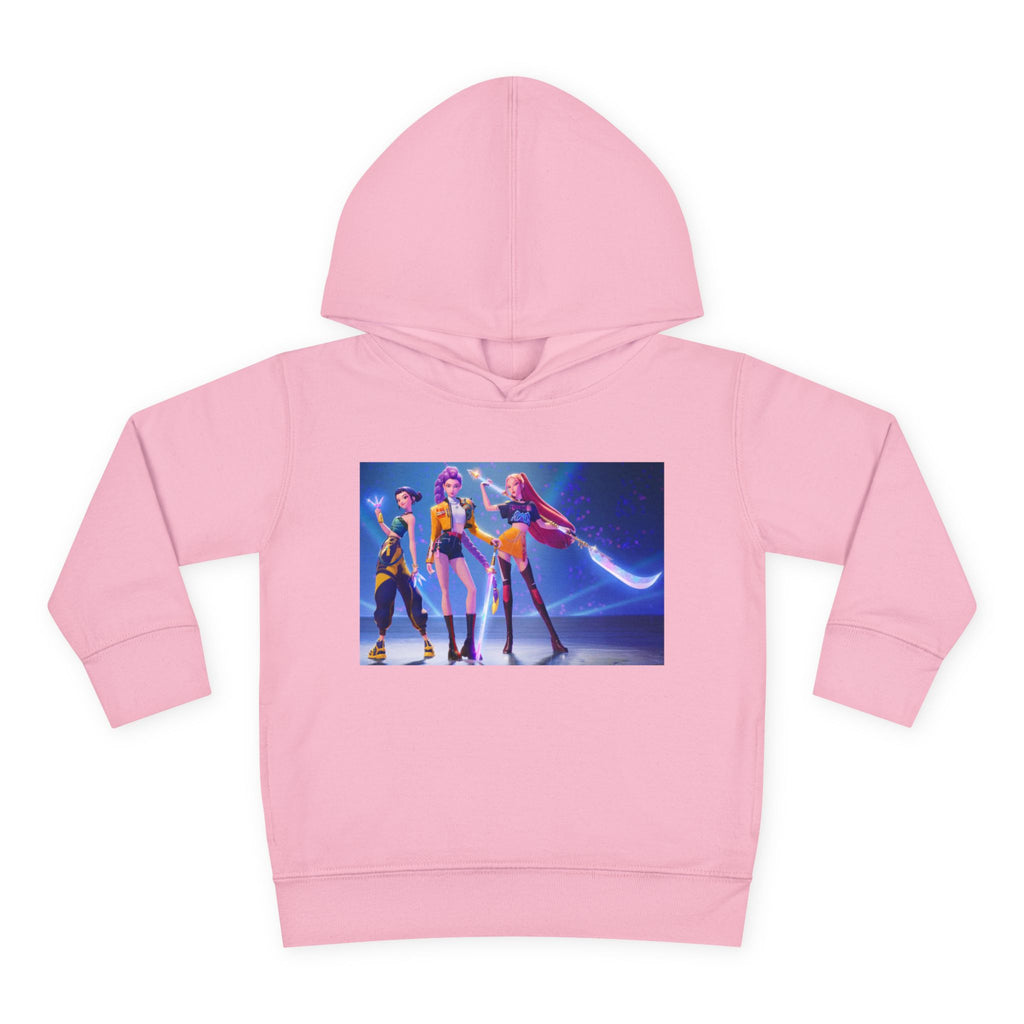 Toddler Fleece Hoodie with Colorful Character Art
