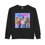 K pop demon hunters merch Colorful Toddler Sweatshirt with ‘Sajaboys’ Design