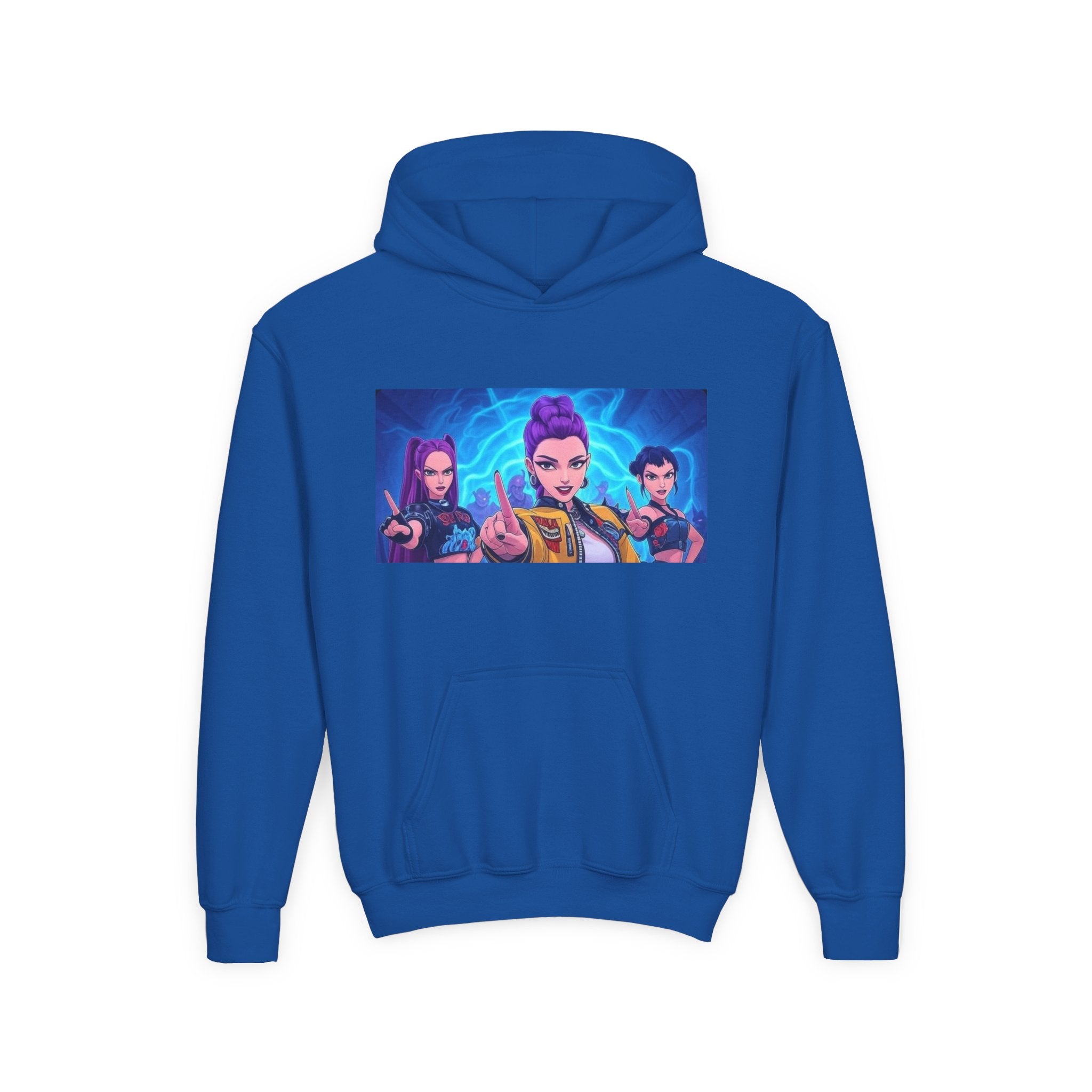 K-Pop Demon Hunters Youth Hoodie - Stylish Heavy Blend Sweatshirt for Fans