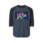K pop demon hunters huntrix merch Unisex Three-Quarter Sleeve Raglan Shirt
