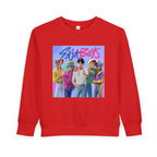 K pop demon hunters merch Colorful Toddler Sweatshirt with ‘Sajaboys’ Design