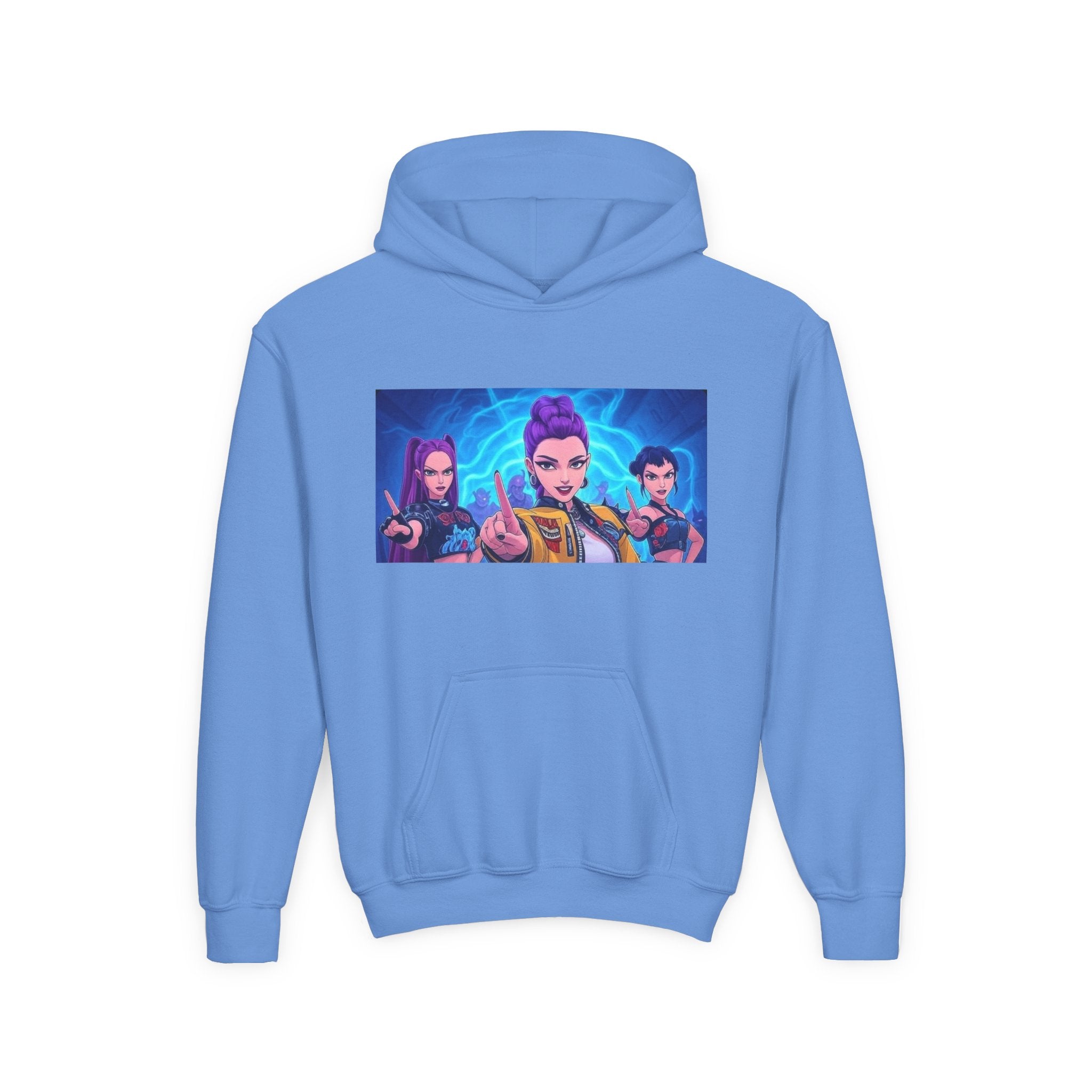 K-Pop Demon Hunters Youth Hoodie - Stylish Heavy Blend Sweatshirt for Fans