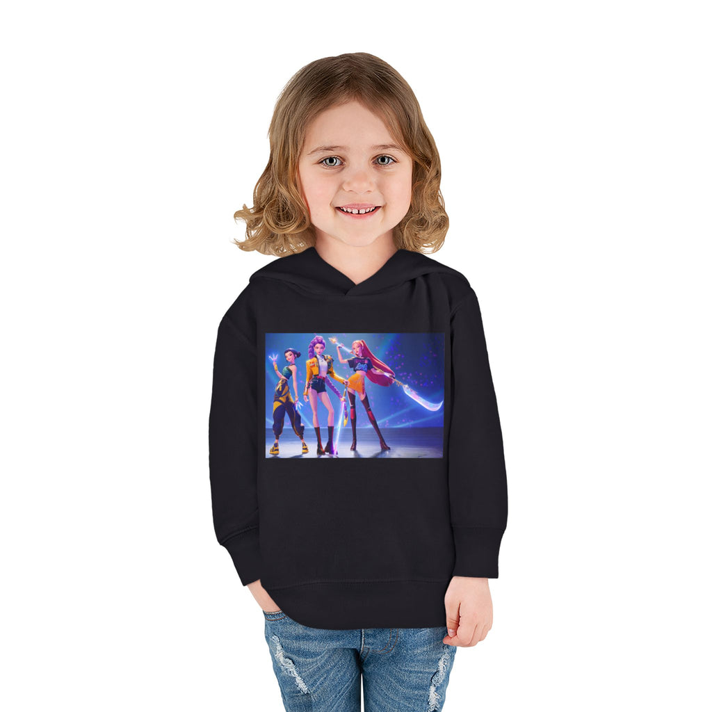 Toddler Fleece Hoodie with Colorful Character Art