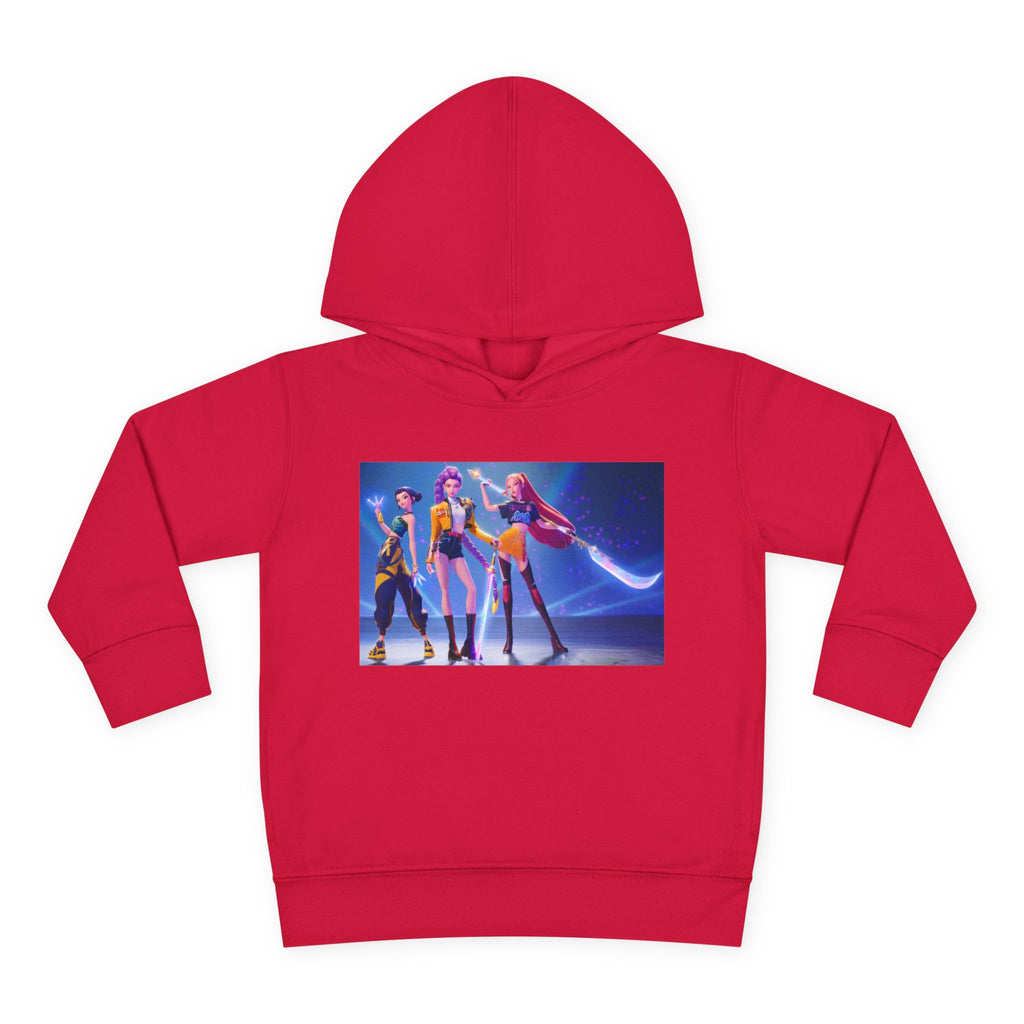 Toddler Fleece Hoodie with Colorful Character Art