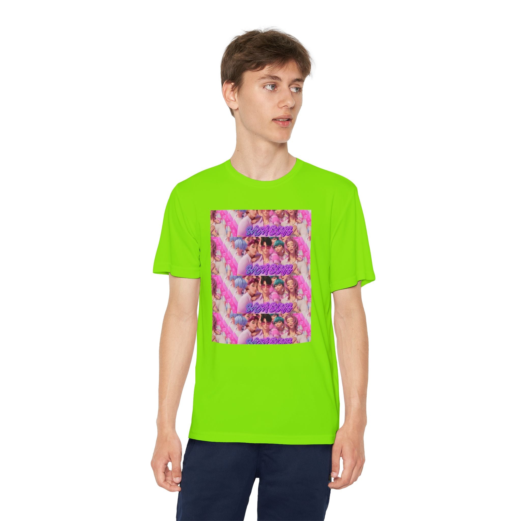 Saja boys Youth Competitor T-Shirt - Fun Retro Vibe with Colorful Design