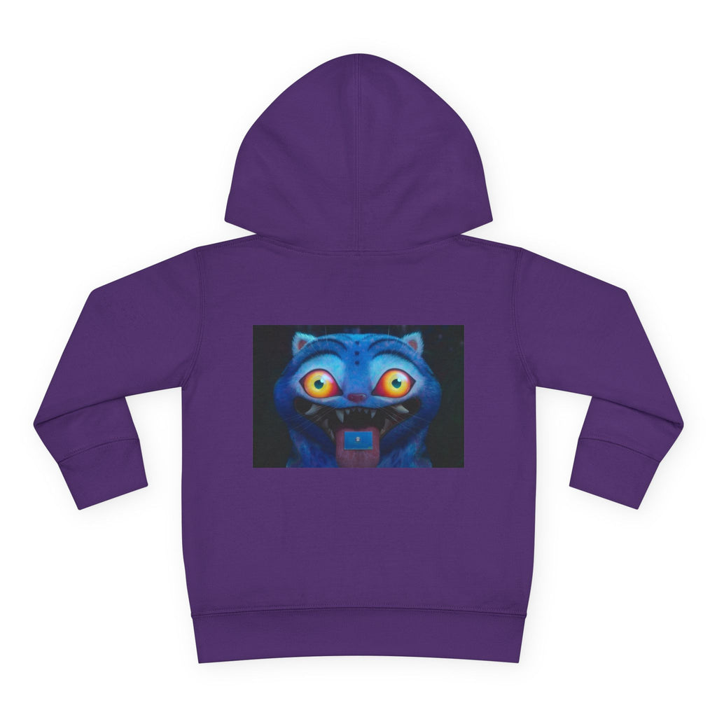 Toddler Fleece Hoodie with Colorful Character Art